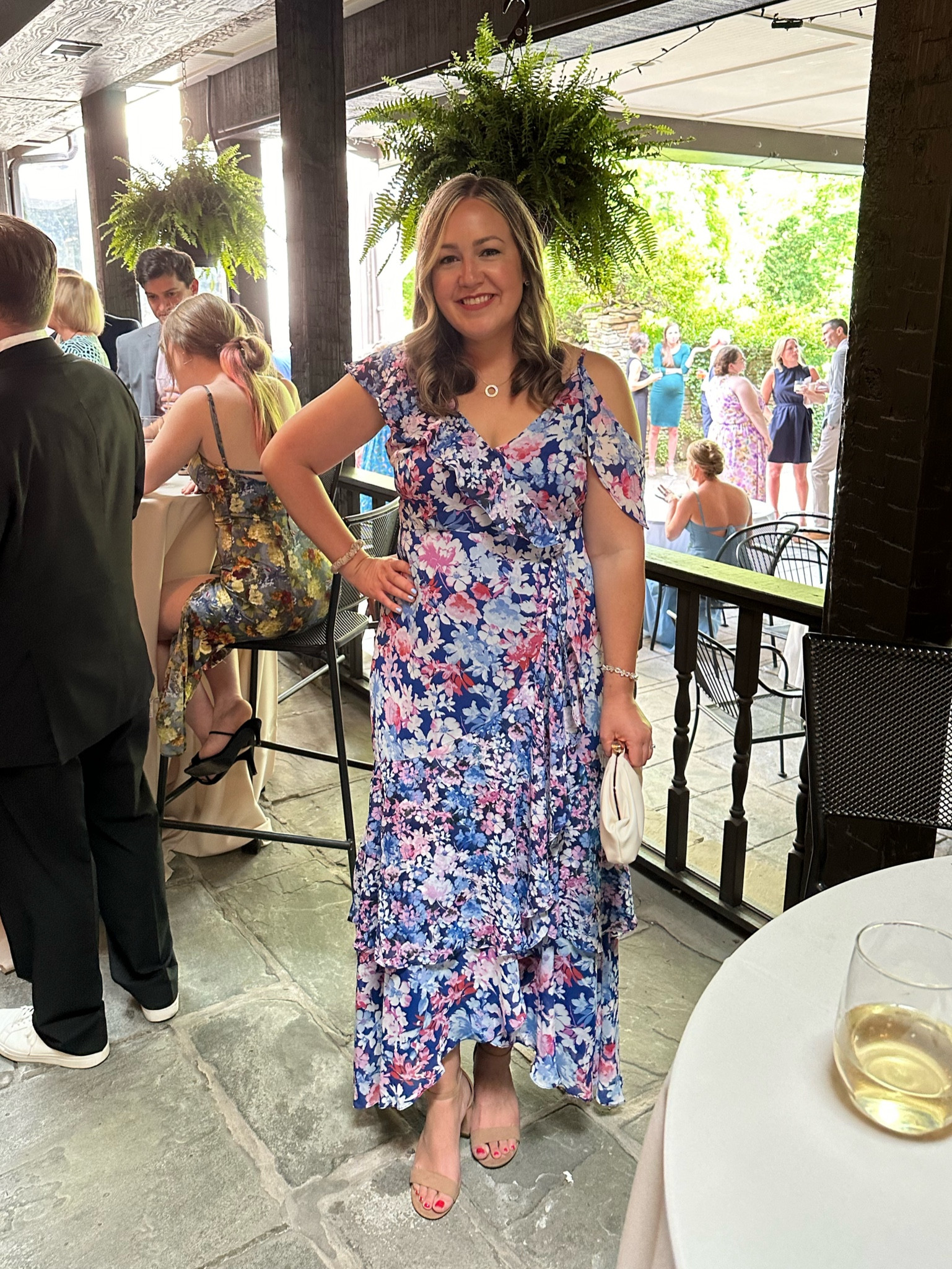 Postpartum wedding guest! Lulus has so many beautiful wedding guest and event dresses. I sized up one from my normal Lulus size for my postpartum body. Floral dress. Summer dress  

#LTKStyleTip #LTKWedding #LTKFindsUnder100