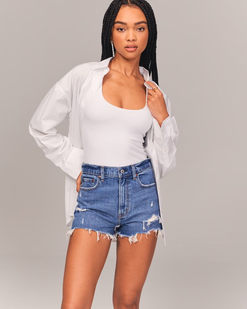 Women's High Rise Mom Short | Women's The A&F Getaway Shop | Abercrombie.com | Abercrombie & Fitch (US)