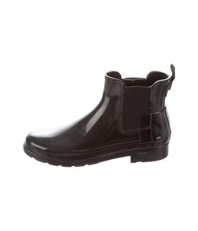 Hunter Rubber Ankle Boots Black Hunter Rubber Ankle Boots | The RealReal