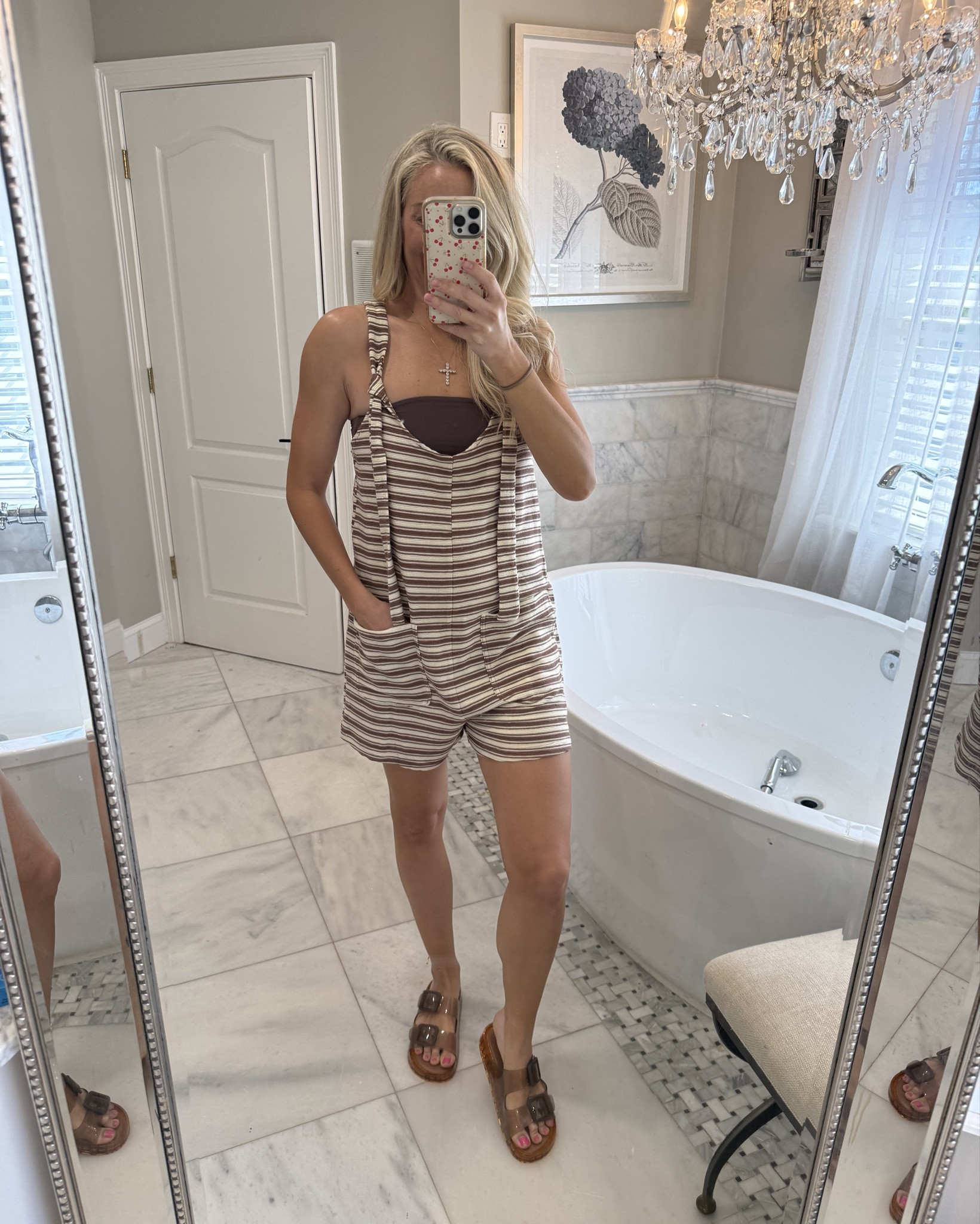 Can you tell I love rompers !? This brown stripped one is perfect for spring / summer ! I paired it with a tube top under and some sandals ! Wearing a size small 🤎

#LTKootd #LTKmomlife #LTKU
