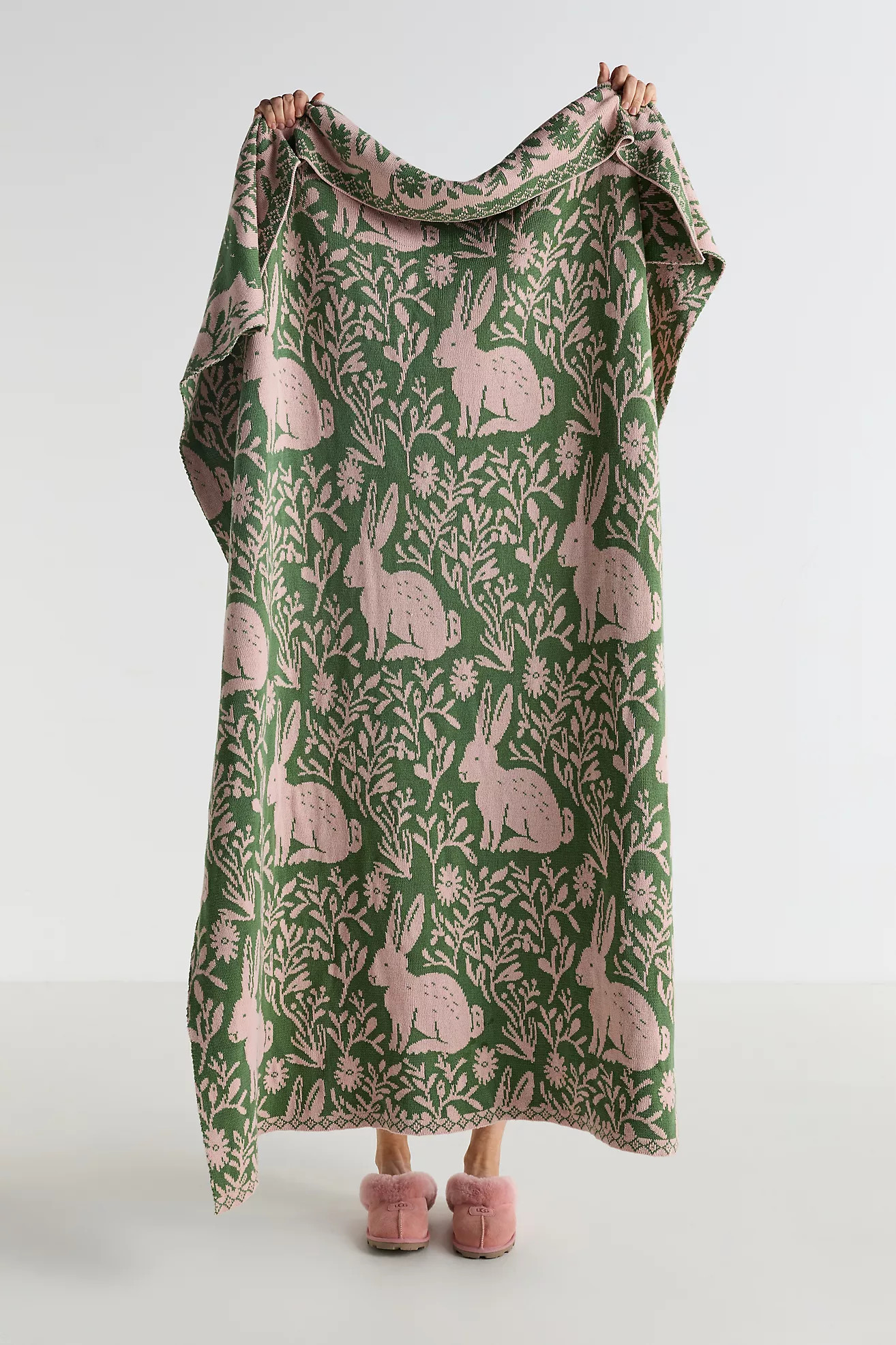 Cotton Knit Floral Animal Throw Blanket | Anthropologie (US)