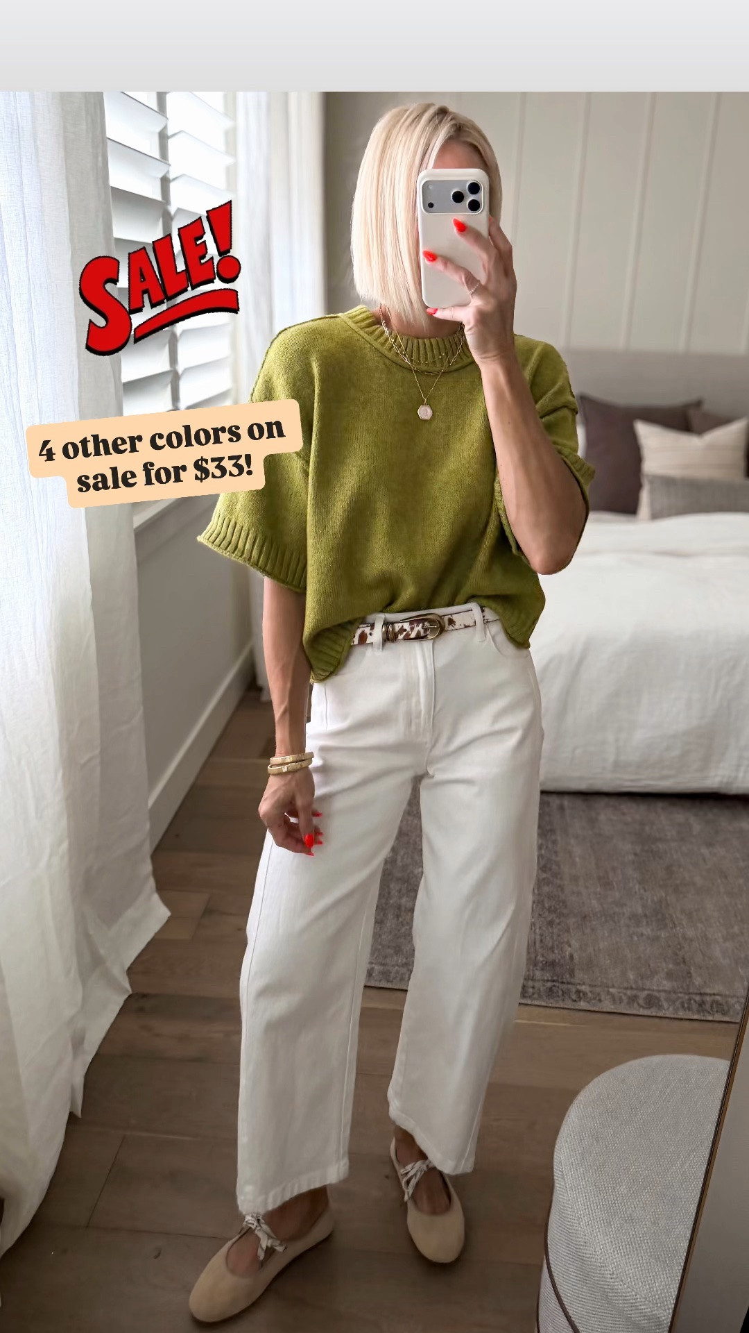 4 other colors + the button down style of this sweater marked down to $33. Favorite Amazon jeans, animal print target belt & Amazon 18k gold coin necklace and flats.