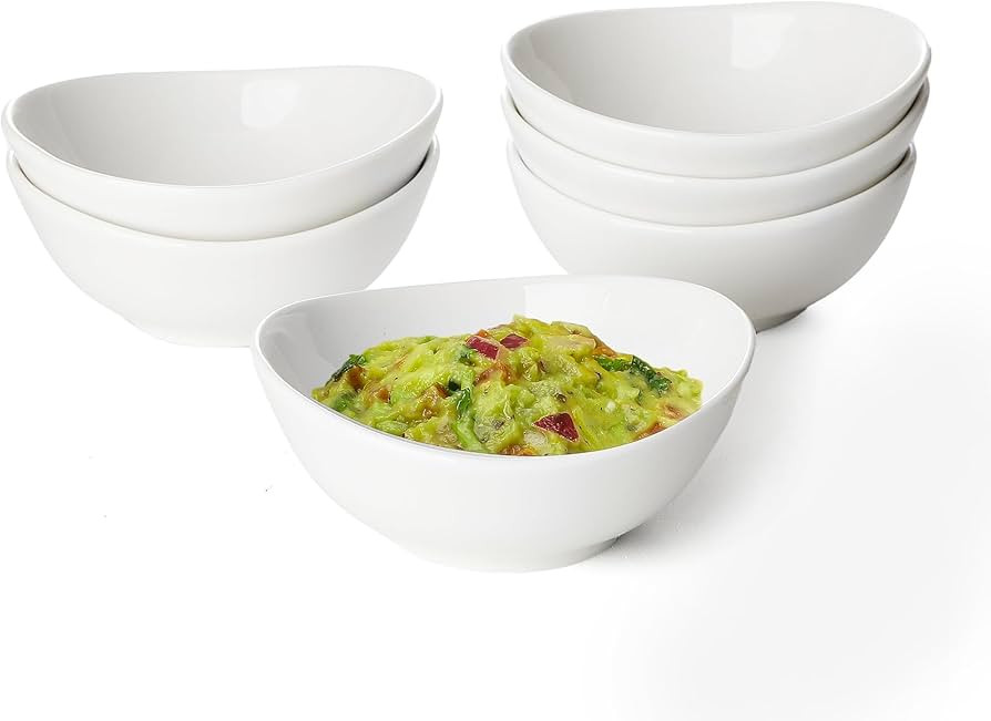 Sweese 4 oz Very Small White Porcelain Bowls - Set of 6 Dipping, Sauce, Salsa & Snack Bowls, Mini... | Amazon (US)