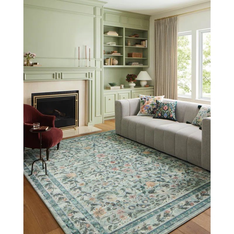 Rifle Paper Co. x Loloi Courtyard Sage Area Rug feat. CloudPile | Wayfair North America