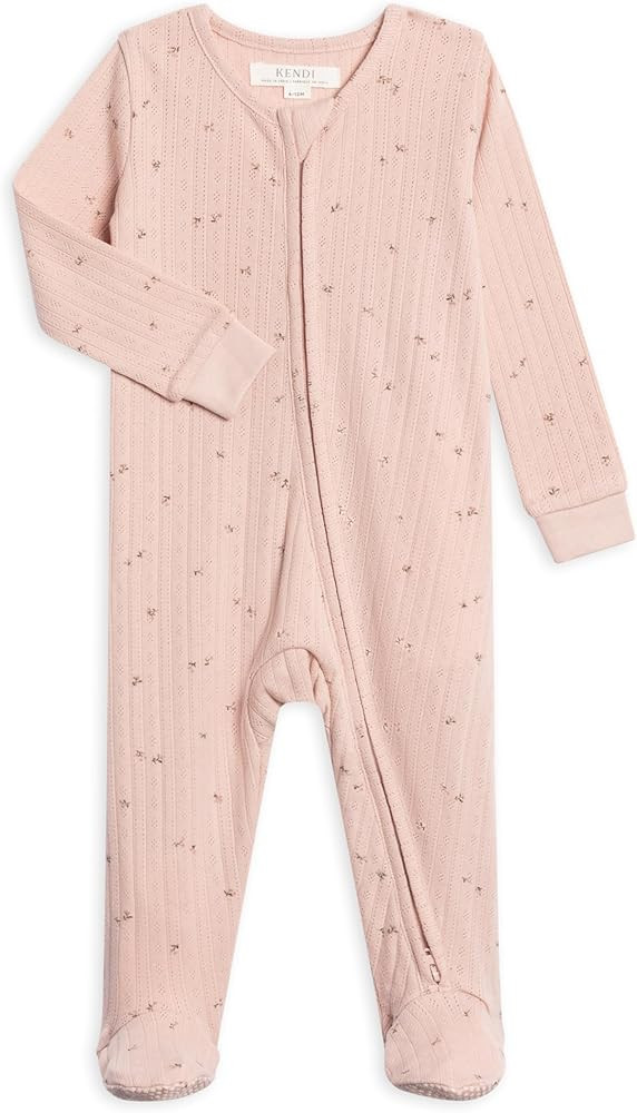 Colored Organics Baby Zip-Up Footed Sleeper with 2-Way Zipper - Newborn Organic Cotton Pajamas | Amazon (US)