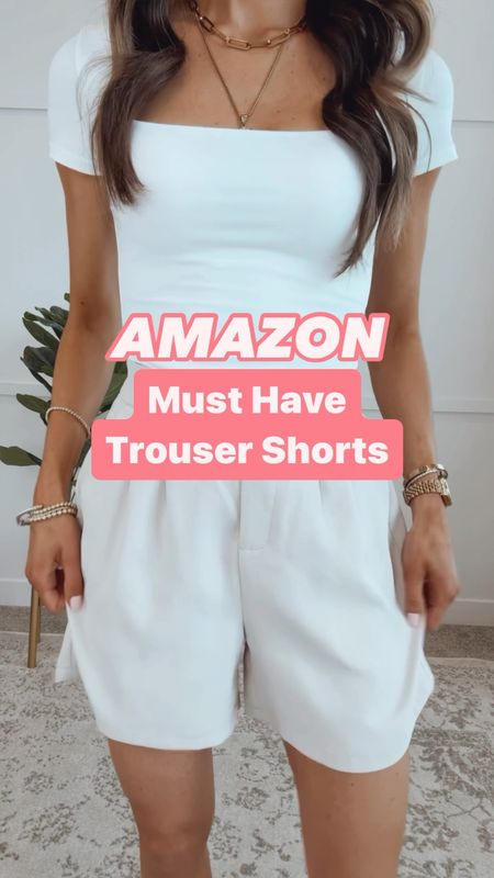 Dress these trousers shorts up or down. They’re great for an everyday outfit or date night. 

Fit true to size. I’m wearing a small. 

#LTKStyleTip #LTKFindsUnder50 #LTKVideo