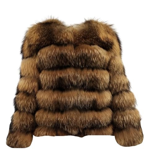 PengGengA Women's Faux Fur Coat Winter Warm Cropped Jacket Long Sleeve Shaggy Parka Cardigan Collarless Fluffy Coat Outerwear Short Artificial Fur Overcoat - Brown, M | Amazon (UK)