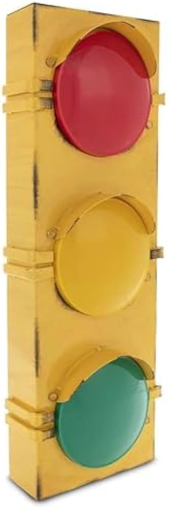 Light Up Traffic Light Lamp Decor for Wall Mount - Battery-Powered Kids Stop Light Lamp with Blin... | Amazon (US)