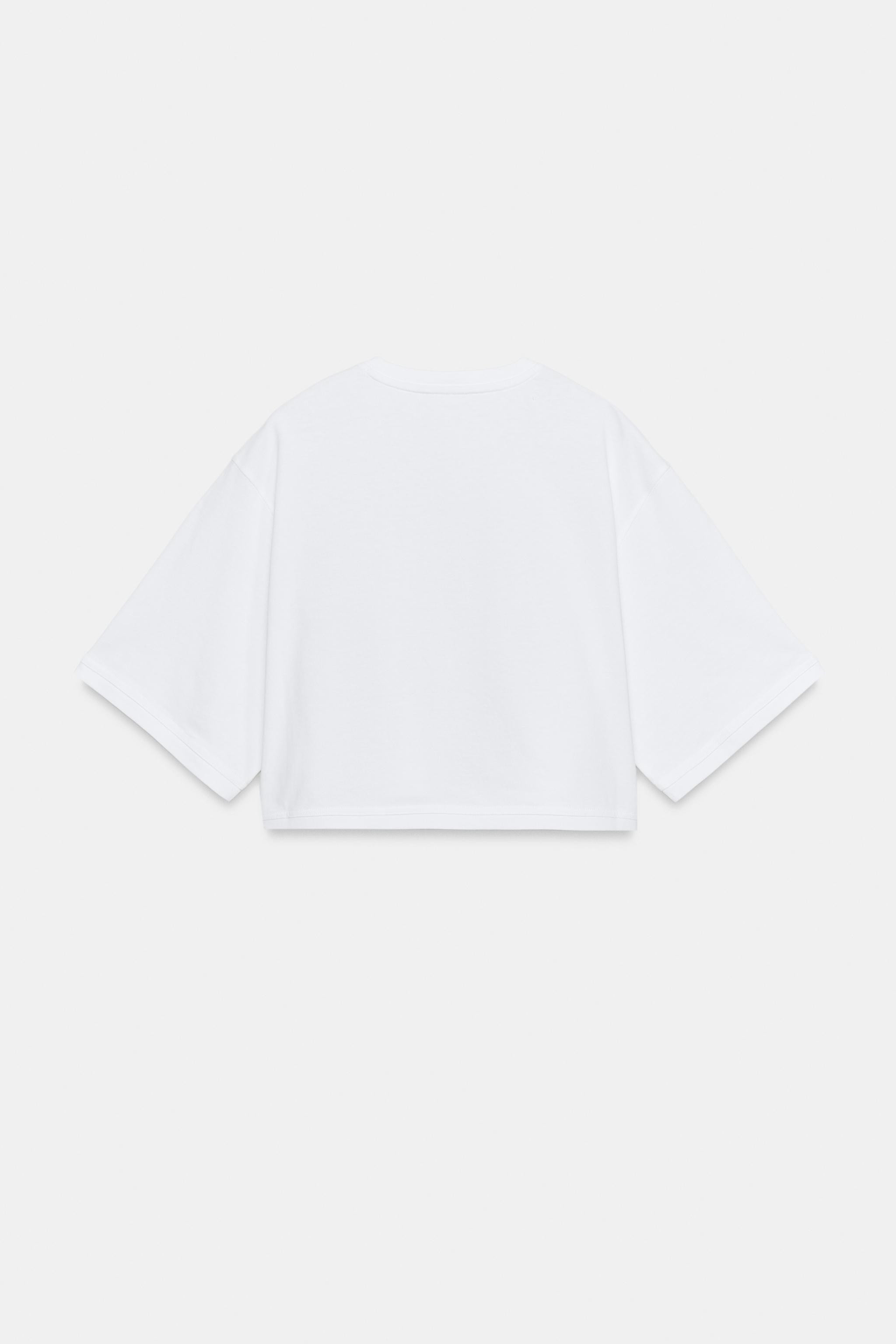 OVERSIZE CROP T-SHIRT | Zara UK
