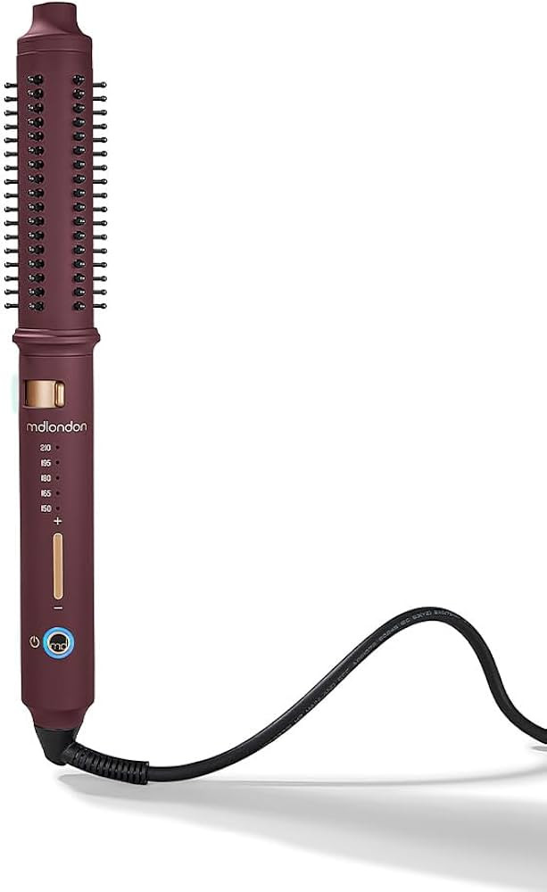 mdlondon Wave Heated Barrel Brush (Berry) Hot Brush for Short or Long Hair with 5 Heats + Retract... | Amazon (UK)