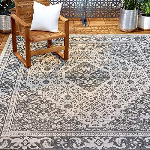 Home Dynamix Nicole Miller Patio Country Dahlia Indoor/Outdoor Area Rug 7'9"x10'2", Traditional M... | Amazon (US)