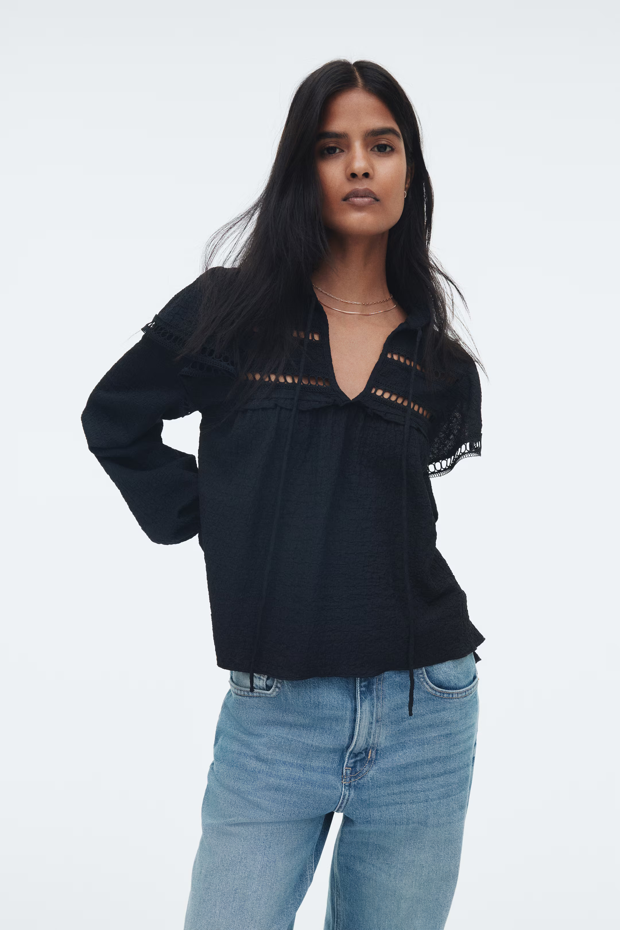 Textured Jersey Blouse | H&M (US + CA)
