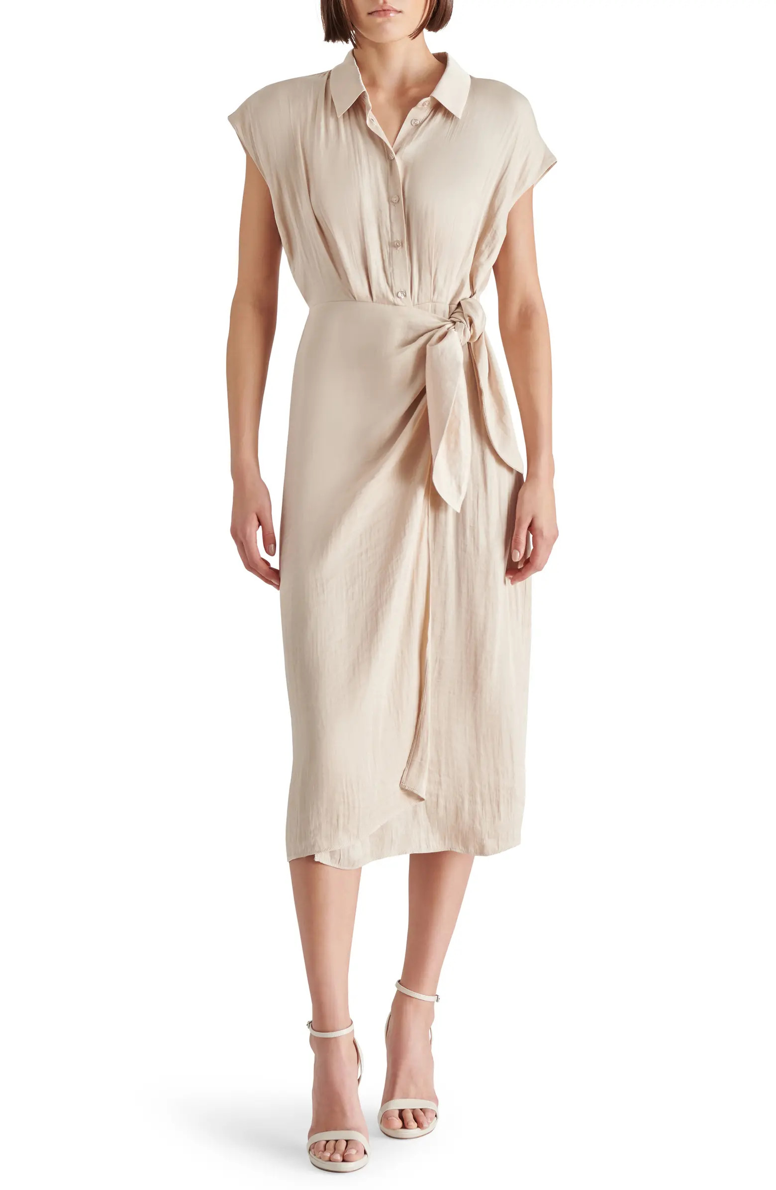 Steve Madden Desiree Faux Wrap Midi Dress | Nordstrom | Nordstrom