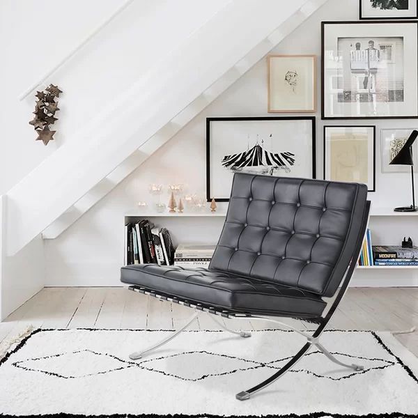 Korben 30" W Top Grain Leather Lounge Chair | Wayfair North America