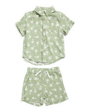 Toddler Boys 2pc Tropical Top And Woven Shorts Set | Easter Gifts | Marshalls | Marshalls