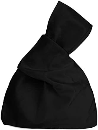 Muka Black Velvet Knot Wristlet Bag, Japanese Style Luxury Knot Purse, Evening Pouch for Women | Amazon (US)