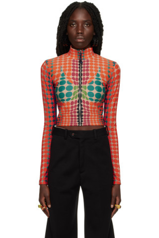Jean Paul Gaultier - Orange Dots Track Jacket | SSENSE