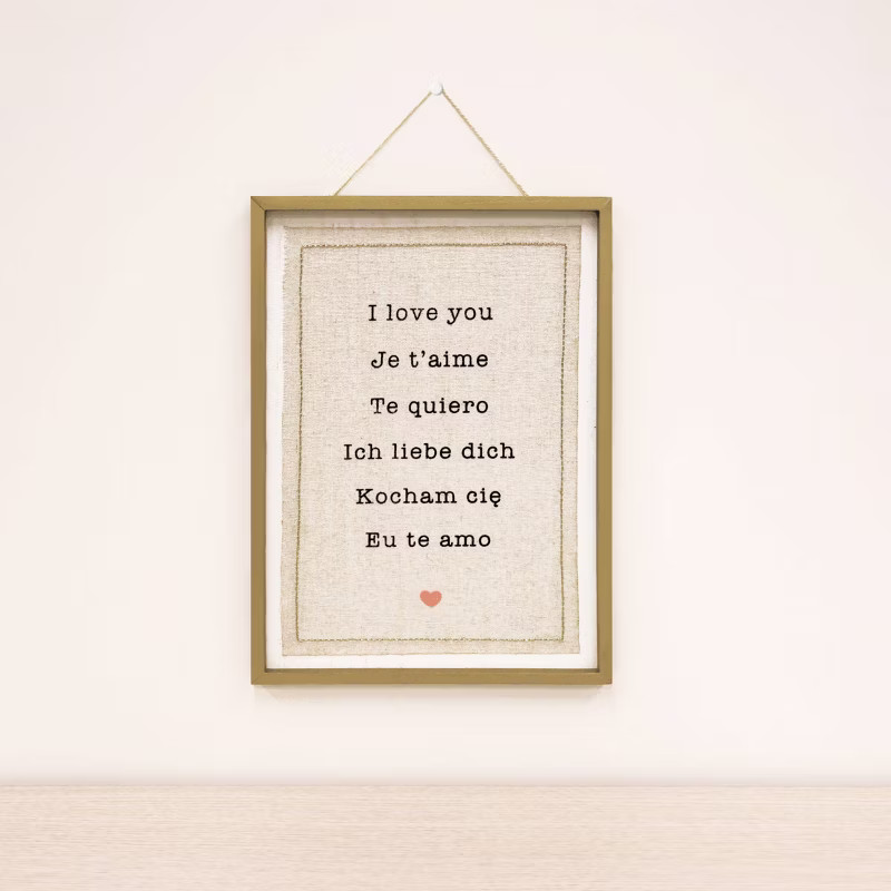 14"x10" Valentine's Day Hanging 'I Love You' in Different Languages Wall Sign - Spritz™ | Target
