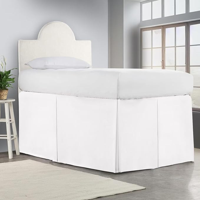 eBeddy Linens College Room Dorm Bed Skirt Twin XL 39x80 with 34" Inch Drop Long, Solid Design Spl... | Amazon (US)