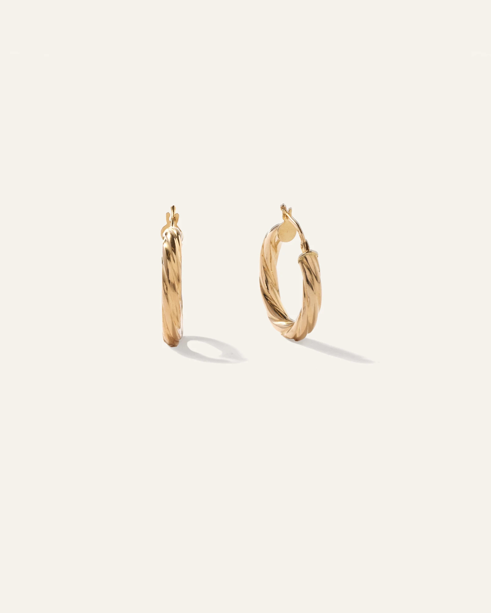 14K Gold Twisted Wide Hoop | Quince