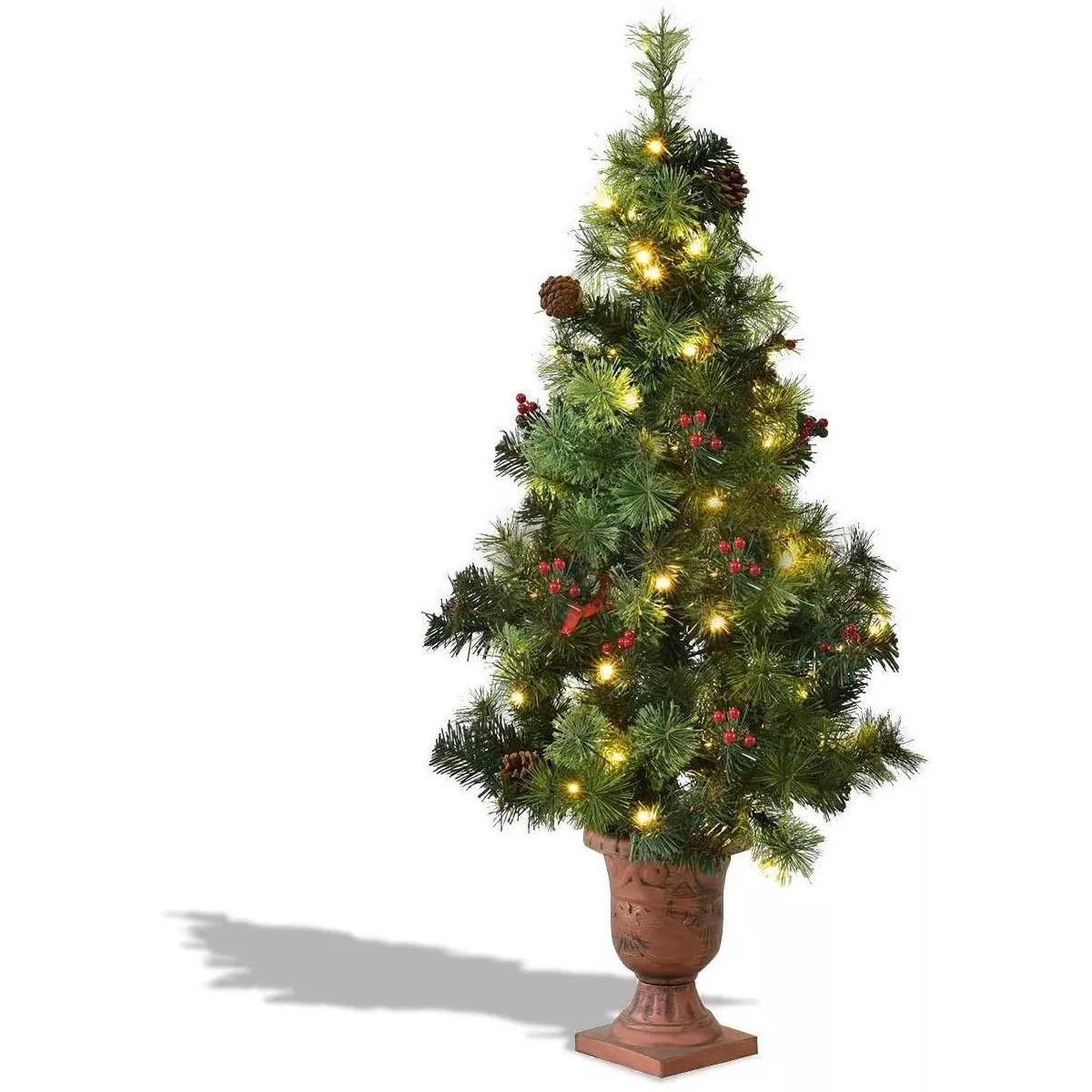 Tangkula 3'Warm White Lighting Christmas Entrance Tree Doorway Pre-Lit Decoration w/ 40 LED Light... | Target