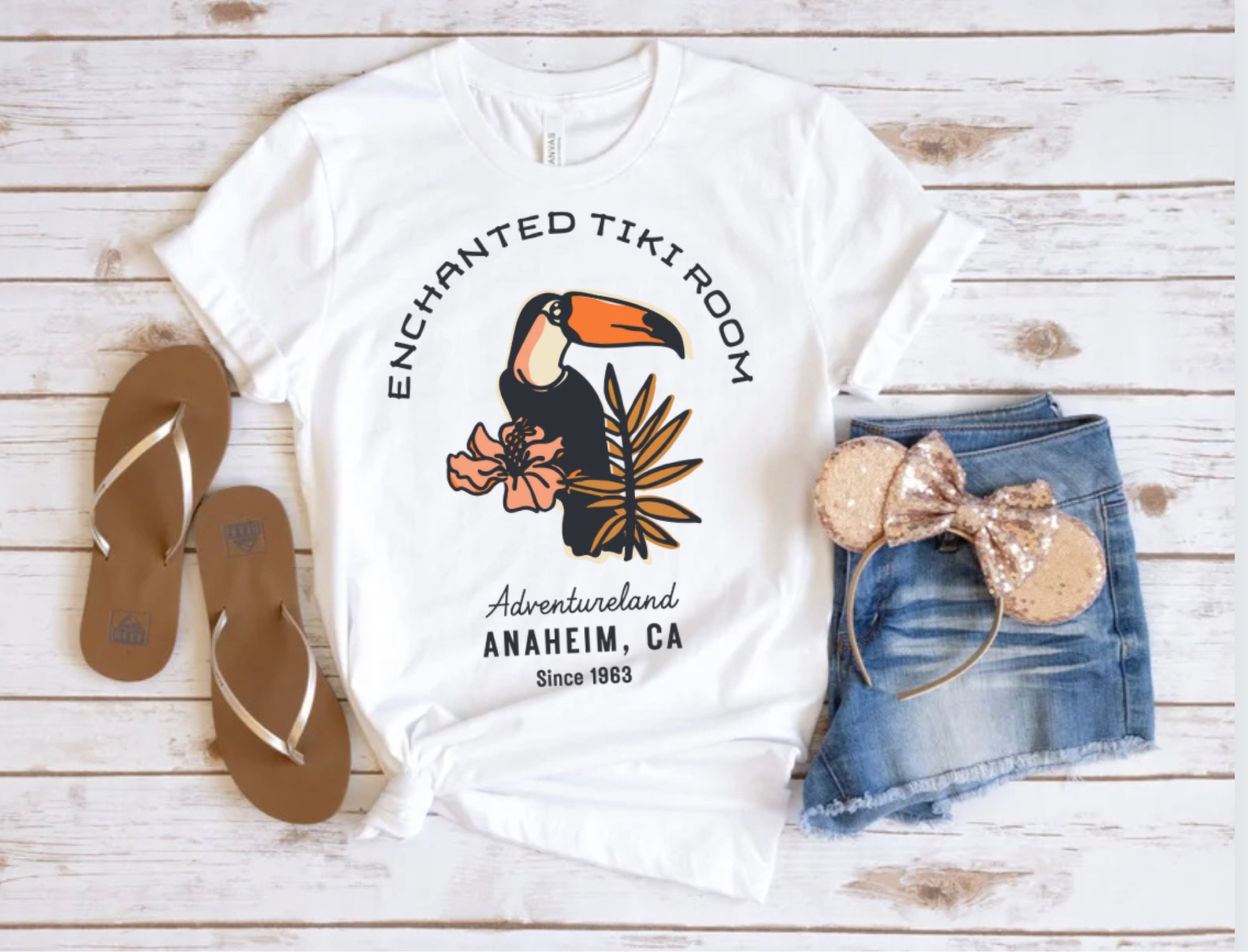 Enchanted tiki room Disneyland tshirt, travel Disneyland matching family t-shirts, minimalist graphic tee.

#LTKtravel #LTKSale #LTKfamily