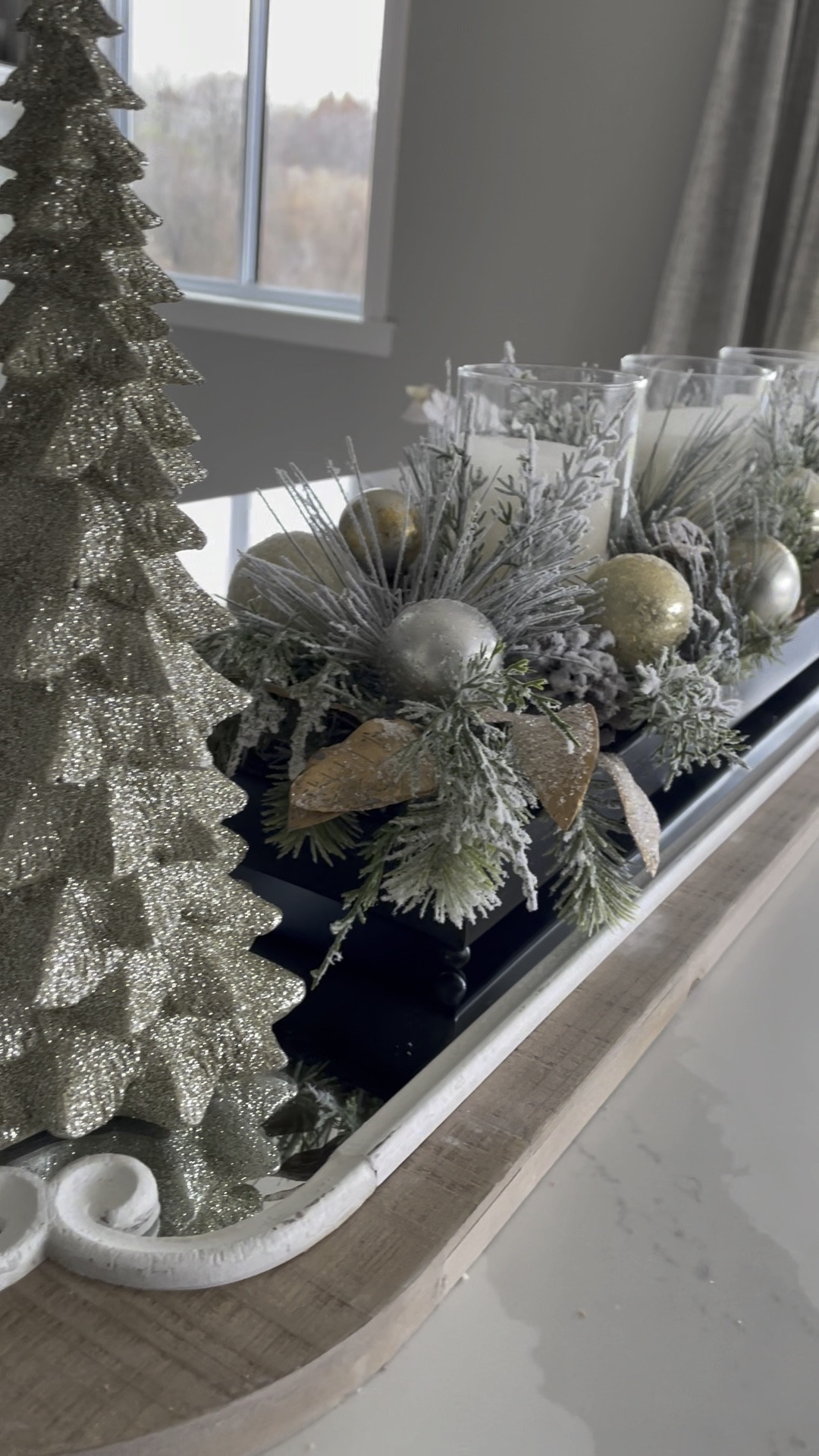 Christmas tree, Christmas decor, holiday decorations, table centerpiece, LED candles, glitter trees 

#LTKHoliday #LTKparties #LTKHolidaySale