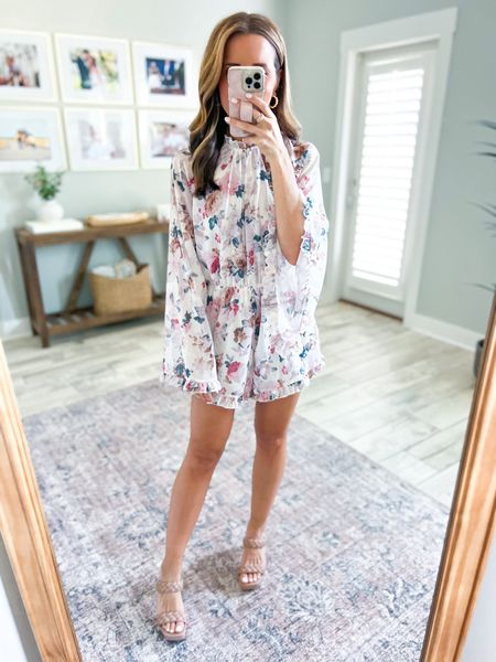 Valentine’s Day outfit. Wedding brunch outfit. Amazon floral romper (XS). Galentine’s Day. Vacation outfit. Bachelorette Party. 

#LTKFind #LTKwedding #LTKtravel