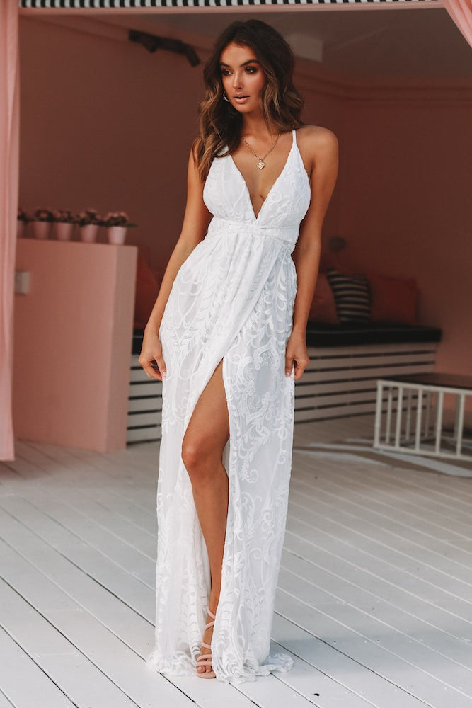 East Atlanta Maxi Dress White | Hello Molly (AU)