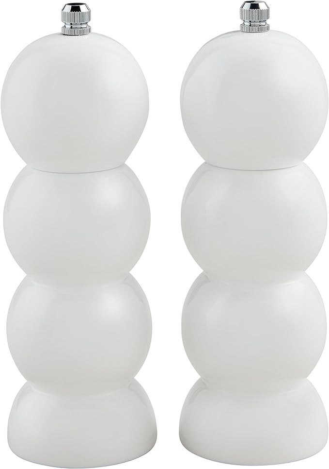 Mud Pie Classic Salt Pepper Grinders, 6.25" x 2.25", WHITE | Amazon (US)