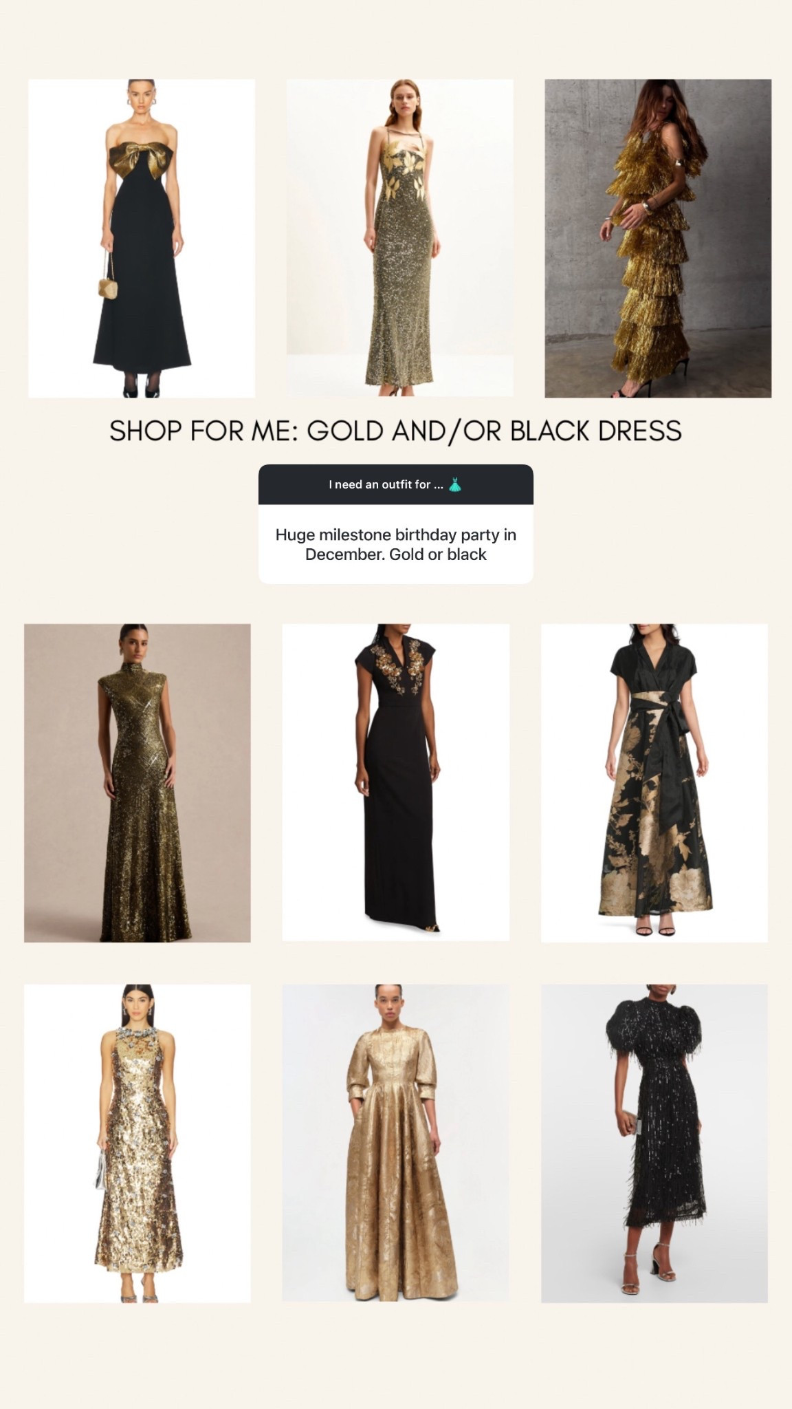 Black or gold dress for the holidays or milestone Birthday! 

#LTKWedding #LTKHoliday #LTKParties