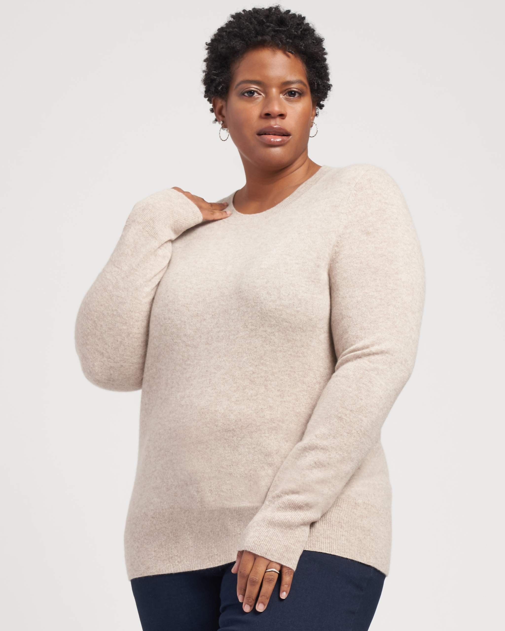 Essential Cashmere Crew - Oatmeal | Universal Standard