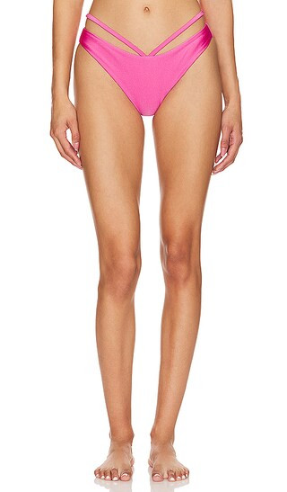 Emmalynn Strappy Bikini Bottom in Begonia | Revolve Clothing (Global)