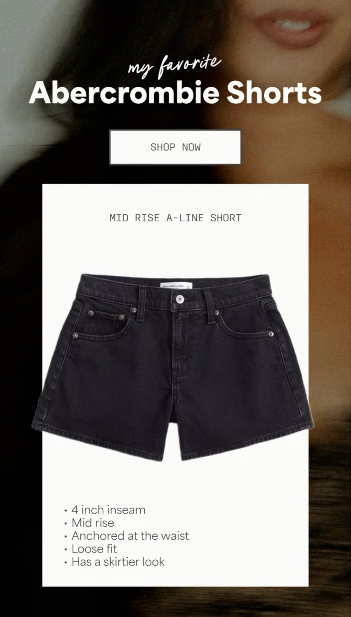 Midsize denim shorts! I’m in a size 33. Abercrombie sale happening now; 20-40% off shorts & swim plus 20% off almost everything else! - - - midsize jean shorts, midsize fashion, midsize style, summer shorts, curvy denim, curvy outfit inspo