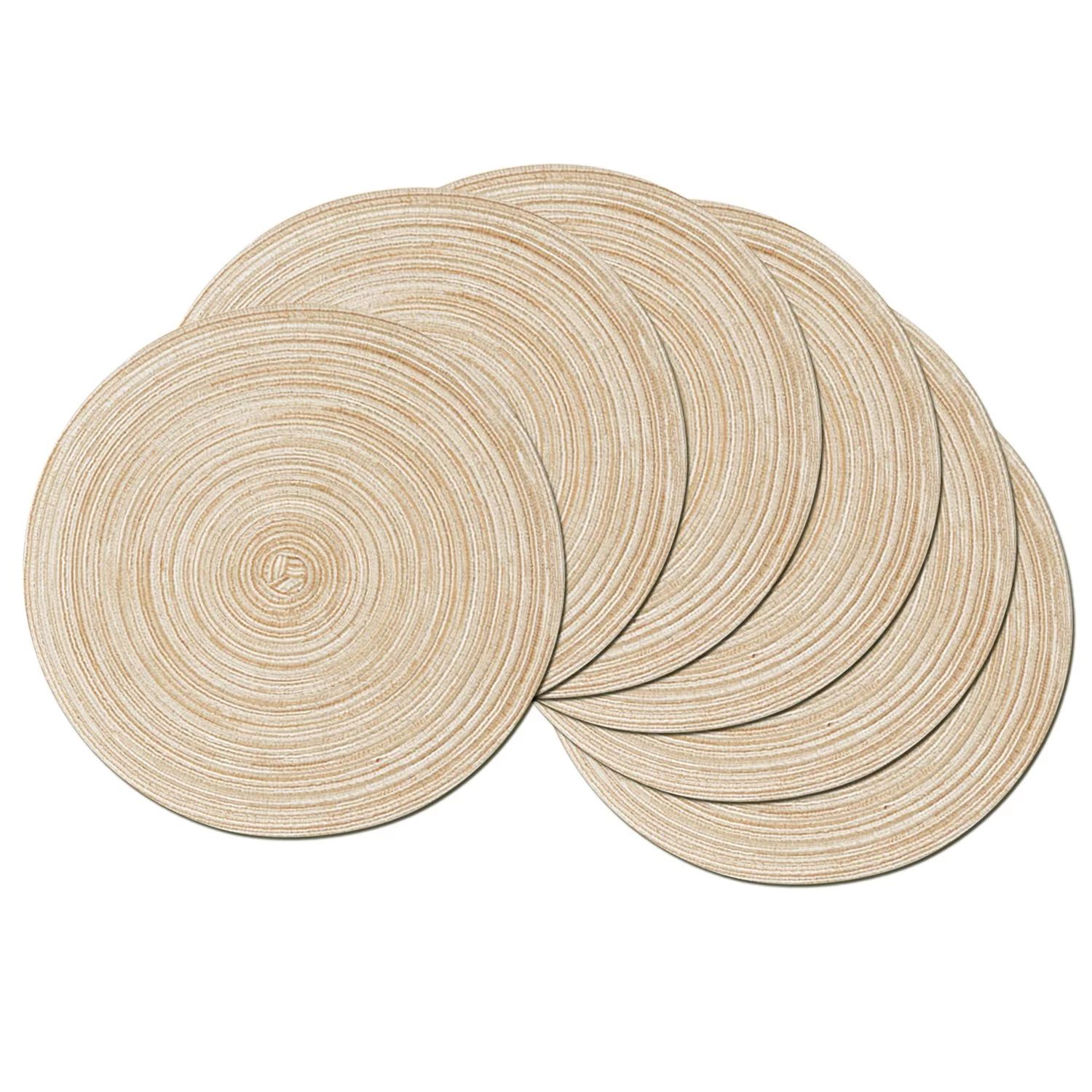 Coolmade Round Rop Cotton Braided Table Place Mats Braided Coaster Placemas Non-Slip Table Mats S... | Walmart (US)