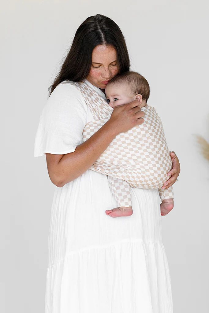 Cream Chequer Wrap | Solly Baby