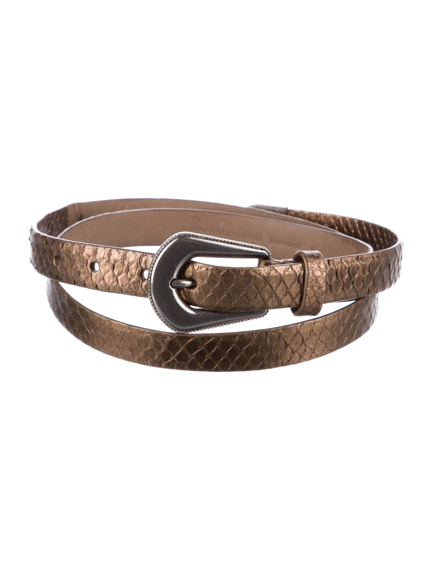 Skinny Snakeskin Waist Belt | The RealReal