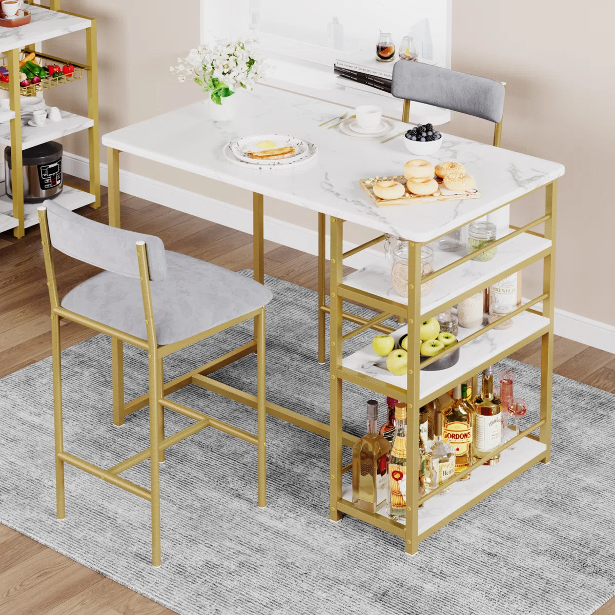 Soteria 2 - Person Solid Wood Top Four Leg Dining Set | Wayfair North America