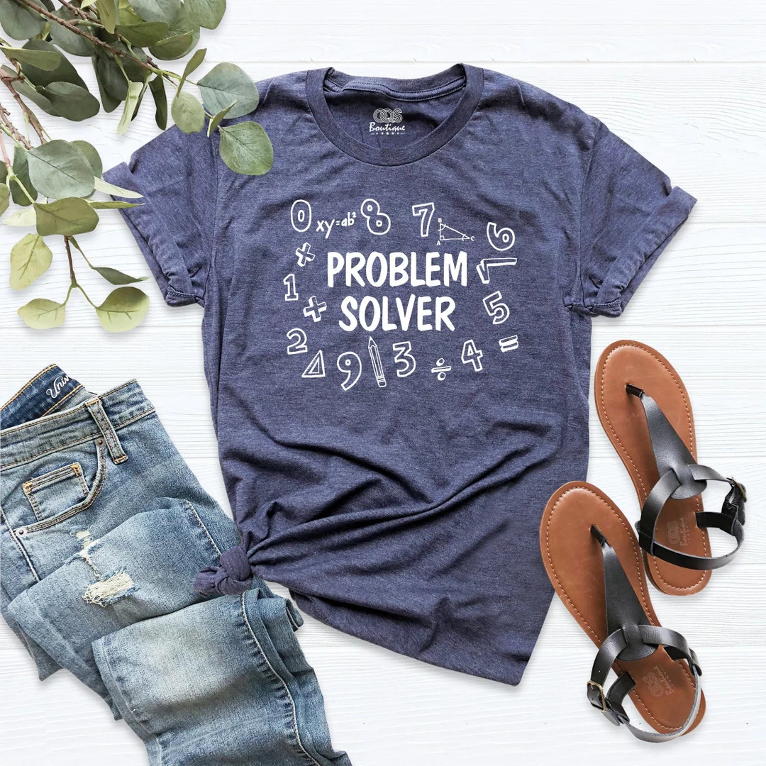 Math Teacher Shirt Problem Solver Shirt Funny Teacher Gift - Etsy | Etsy (US)