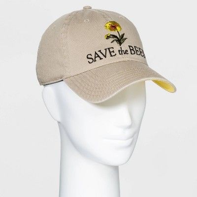 Smithsonian Women&#39;s Save the Bees Baseball Hat - Beige One Size | Target