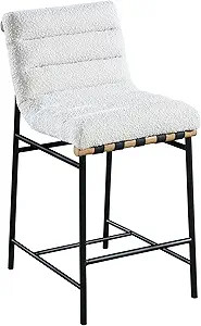 Meridian Furniture 857Cream-C Burke Collection Modern | Contemporary Boucle Fabric Upholstered Co... | Amazon (US)