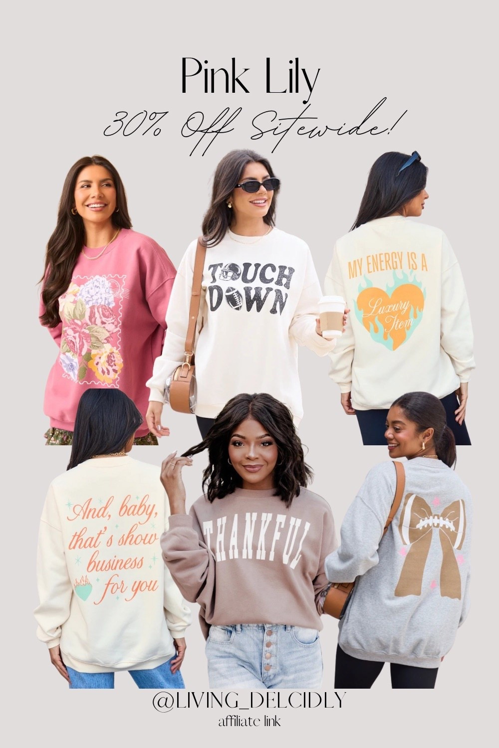 30% off graphics at Pink Lily!✨Sale ends 11/9!

Holiday Sweatshirt | Thanksgiving Day Outfit

#LTKSeasonal #LTKSaleAlert #LTKGiftGuide
