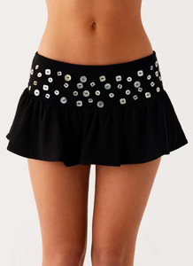 Vegas Nights Low Rise Skort - Black | Peppermayo (Global)