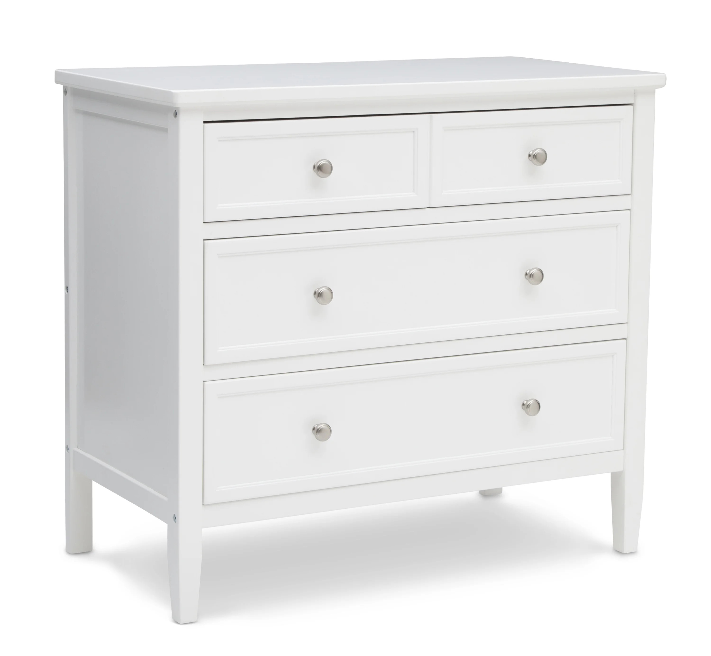 Delta Children Epic 3 Drawer Dresser with Interlocking Drawers - Greenguard Gold Certified, White | Walmart (US)