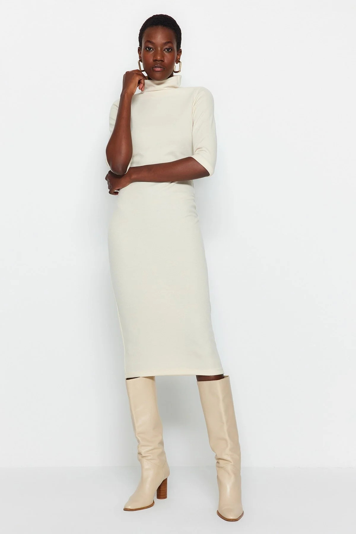 Trendyol Collection Kleid - Beige - Bodycon | Trendyol DE