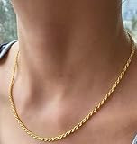 18K rope chain/Sterling silver/rope chain/Sterling Silver chain/gold chain/twisted chain | Amazon (US)