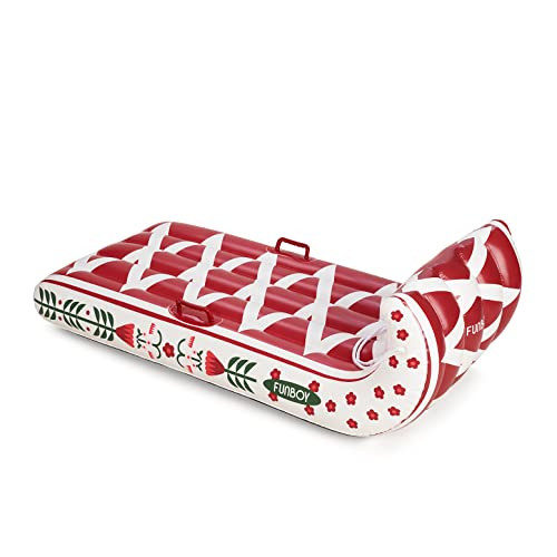 FUNBOY 52" Inflatable Toboggan Snow Sled, Holiday Cardigan Inspired, 1-2 Person Capacity, With Grooved Rubber Base Tracks, 2 Handles, And Hand Pull Rope | Amazon (US)