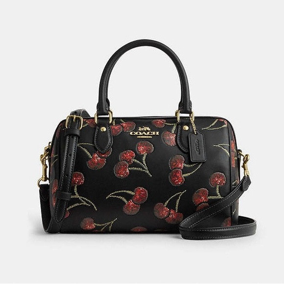 NWT Coach Rowan Satchel Bag With Cherry Print CCZ15 | Poshmark