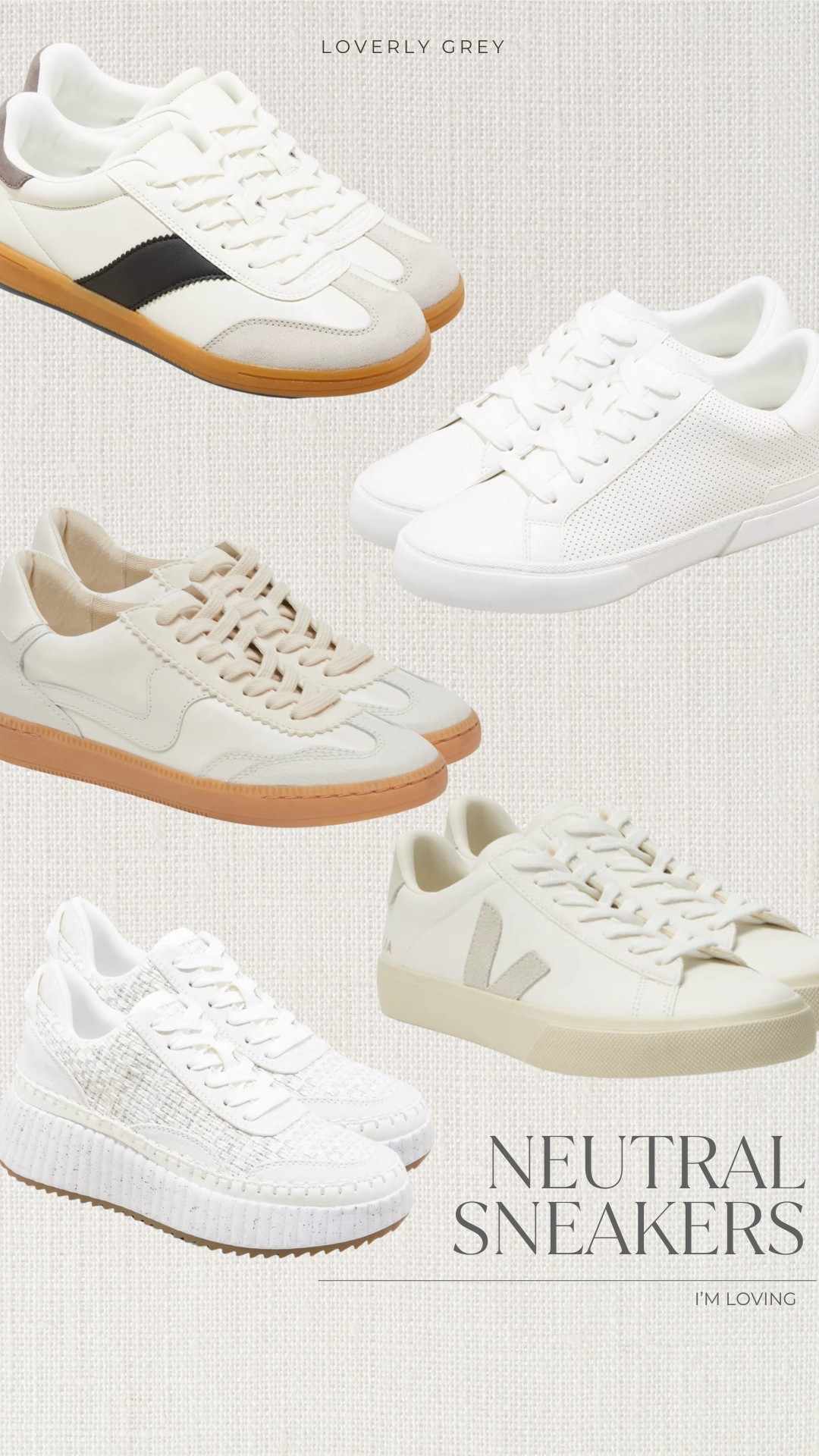I love a good neutral sneaker because it can go with almost any outfit! Here are some of my favorites!! 

Loverly Grey, neutral sneakers, women’s neutral shoes, spring shoes, white sneakers, Target find 

#LTKFindsUnder50 #LTKStyleTip #LTKShoeCrush
