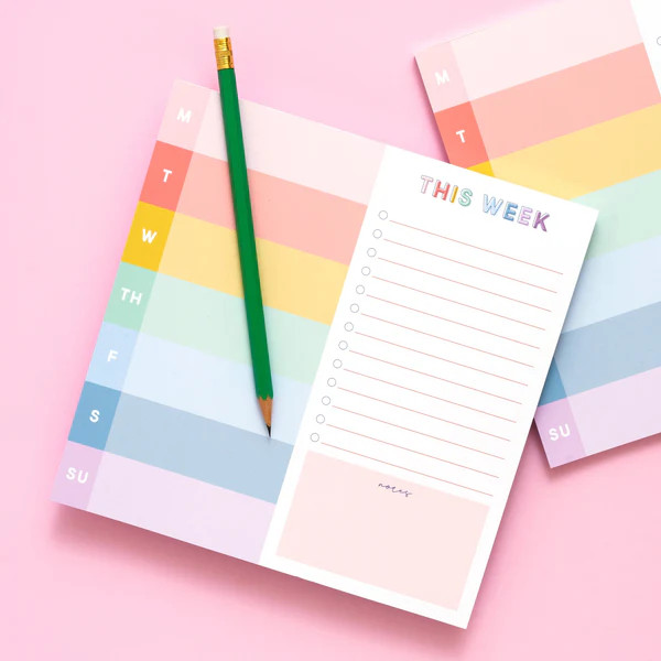 Spring Scallop Weekly Notepad | Joy Creative Shop